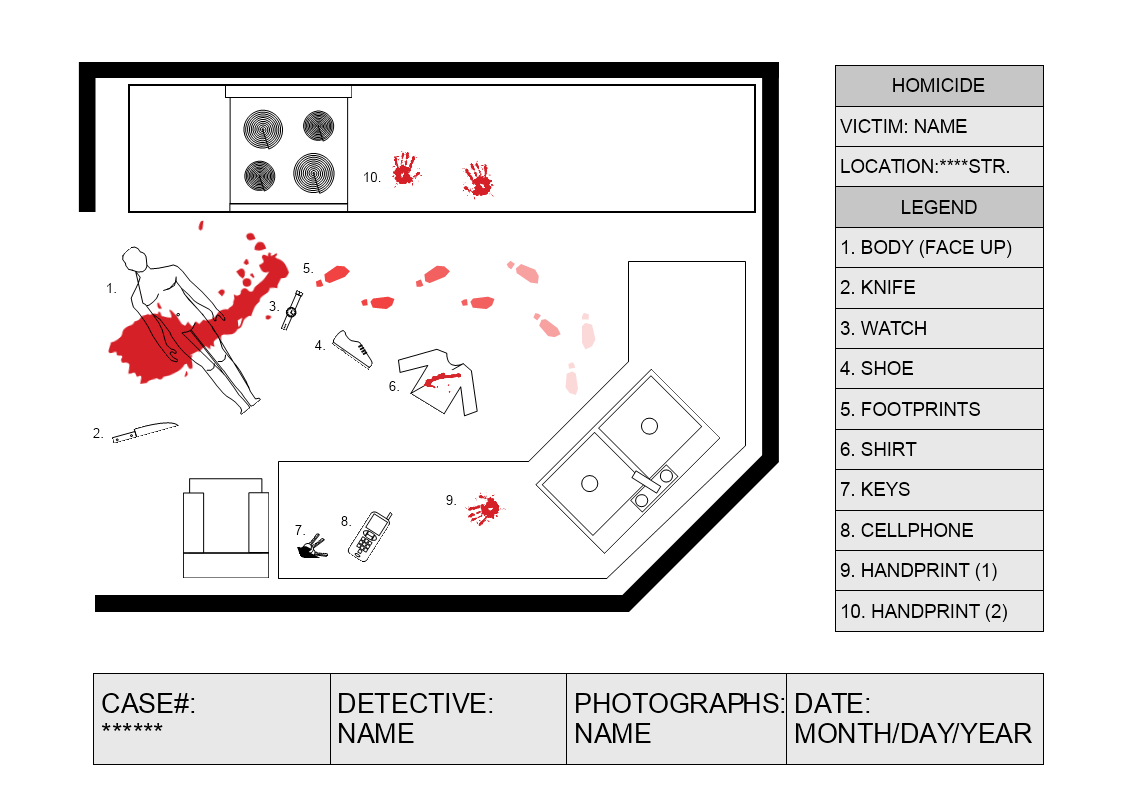 Crime Scene Model Template MyDraw