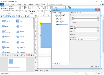Locating port on 2D shape
