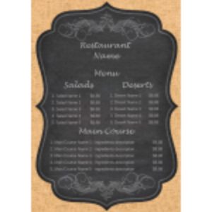 Restaurant Menu thumb