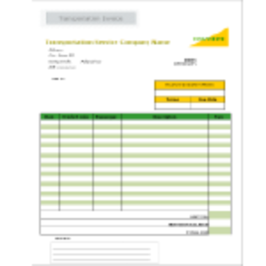 Transportation Invoice thumb