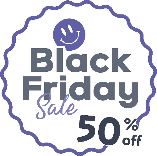 Black Friday 50Discount Sticker