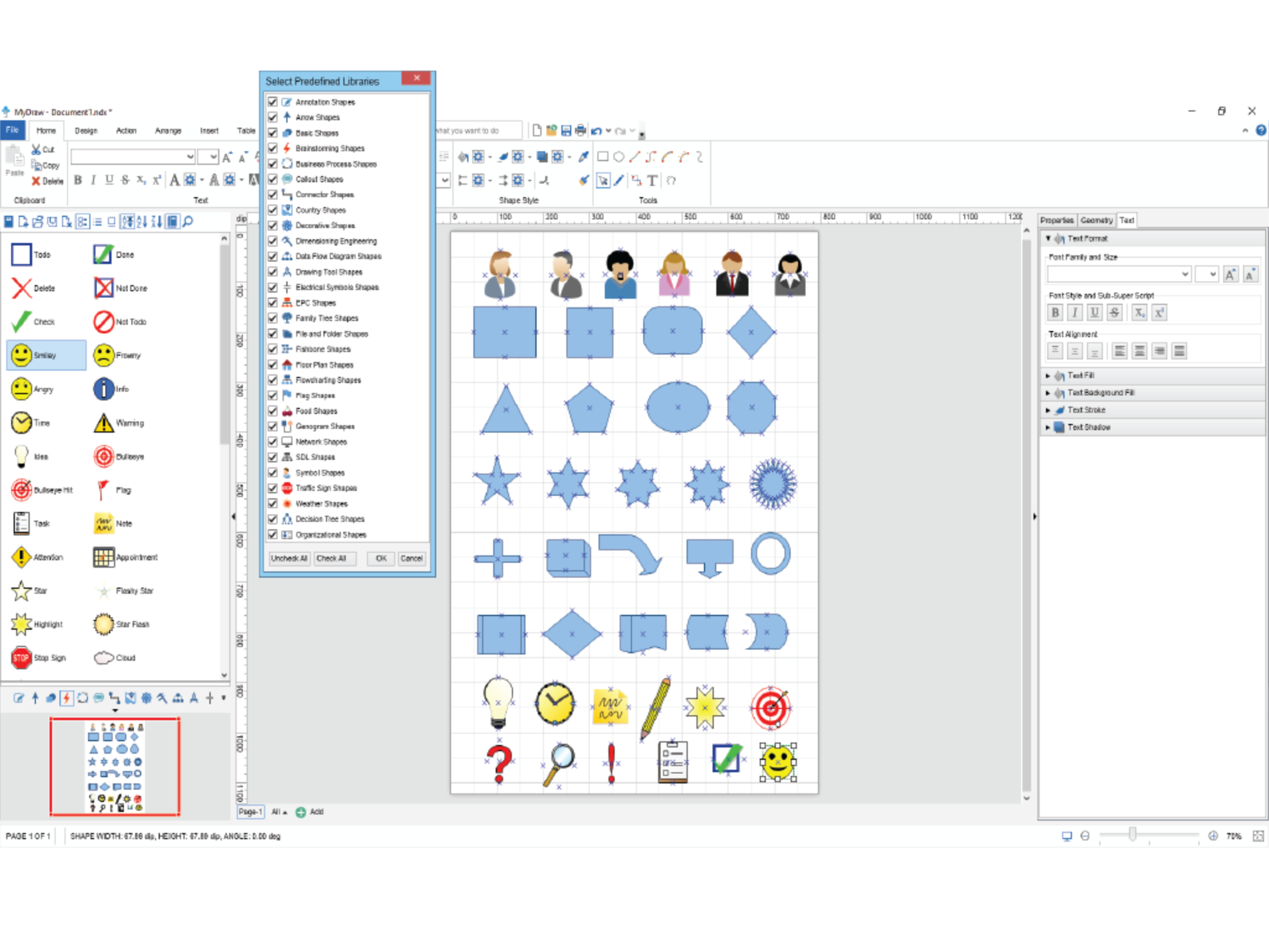 Predefined Shapes