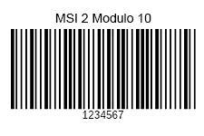 Msi module 2 1 0 barcode