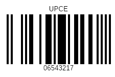 Upc e barcode