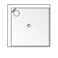 Square shower