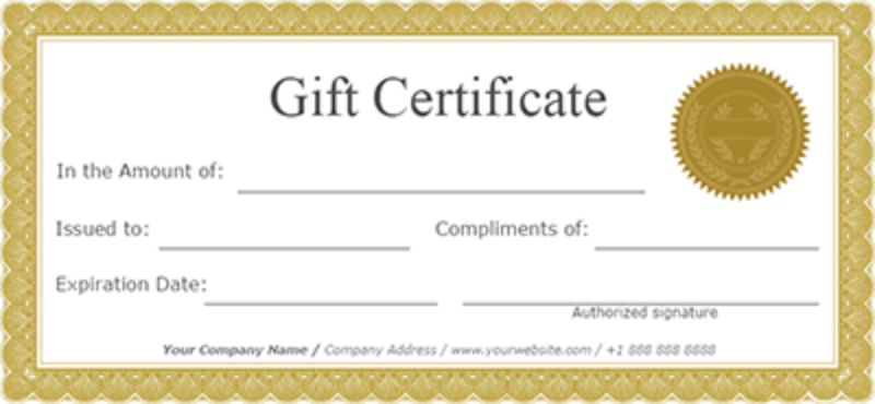 Gift Certificate Design