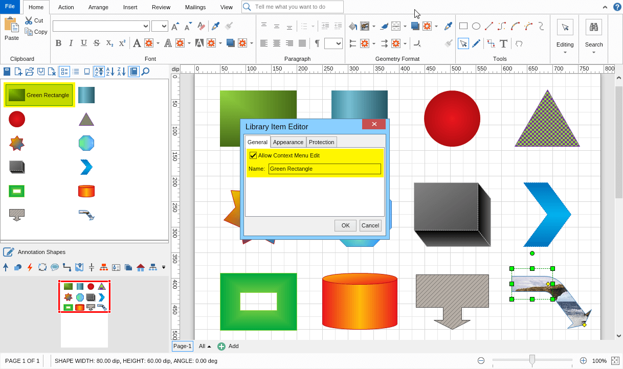 Naming The New Shapes in The Library Browser