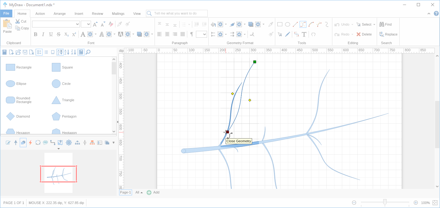 Step 19 Drawing Custom Shape Using Tools