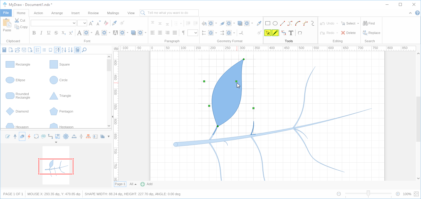 Step 20 Drawing Custom Shape Using Tools