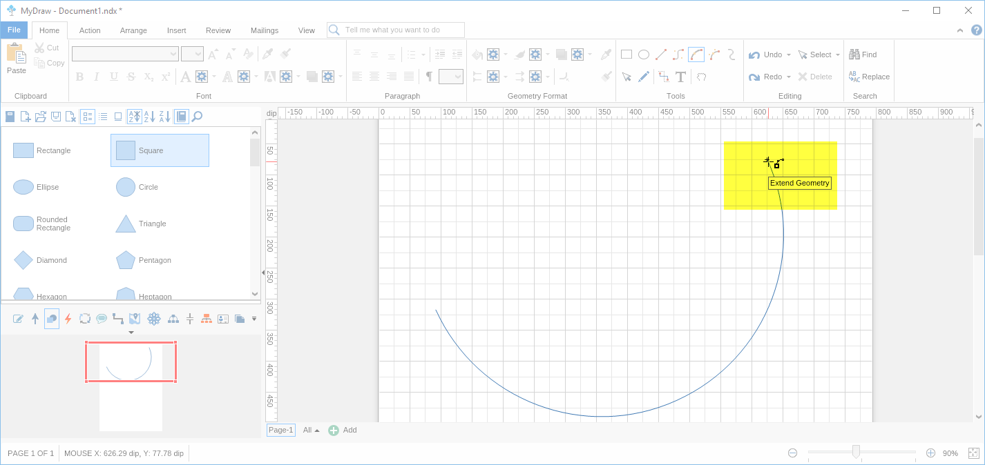 Step 4 Drawing Custom Shape Using Tools