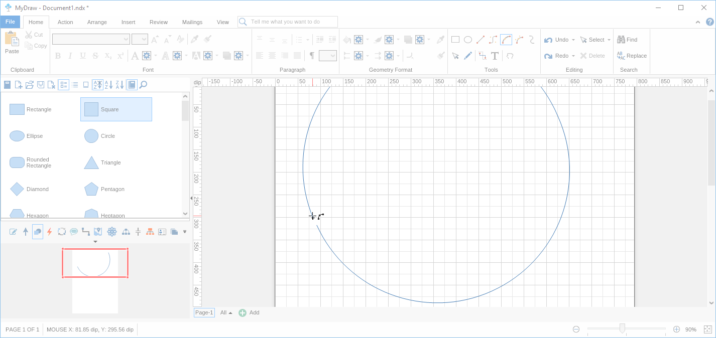 Step 5 Drawing Custom Shape Using Tools