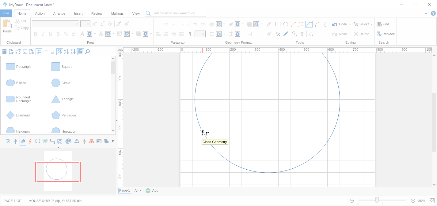 Step 6 Drawing Custom Shape Using Tools