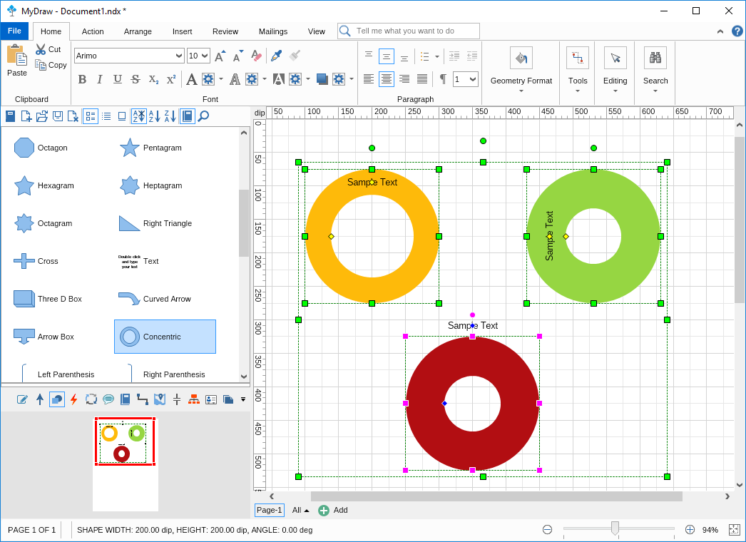 Concentric Circle Smart Shape