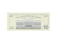 10 Dollars Bill Back
