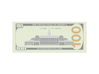 100 Dollars Bill Back