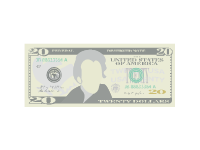 20 Dollars Bill Front