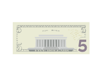 5 Dollars Bill Back