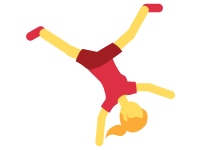 Woman Cartwheeling