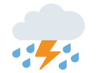 Cloud with Lightning and Rain
