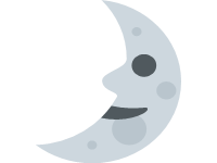 First Quarter Moon Face
