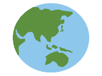 Globe Showing Asia Australia