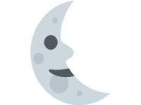 Last Quarter Moon Face