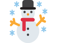 Snowman with Snowflakes