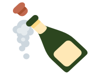 Bottle with Popping Cork