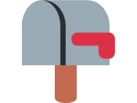 Closed Mailbox with Lowered Flag