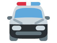 Oncoming Police Car