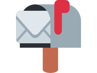 Open Mailbox with Raised Flag