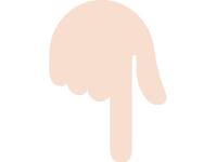 Backhand Index Pointing Down Light Skin Tone
