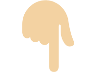 Backhand Index Pointing Down Medium Light Skin Tone