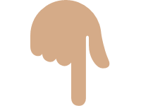 Backhand Index Pointing Down Medium Skin Tone