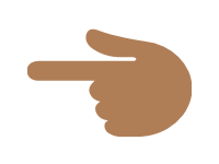 Backhand Index Pointing Left Medium Dark Skin Tone