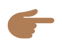 Backhand Index Pointing Right Medium Dark Skin Tone