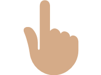 Backhand Index Pointing Up Medium Skin Tone