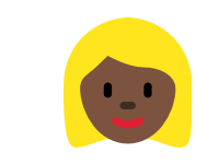Blond Woman Dark Skin