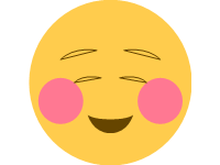 Blushing Laughing Face