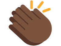 Clapping Hands Dark Skin Tone