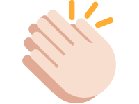 Clapping Hands Light Skin Tone