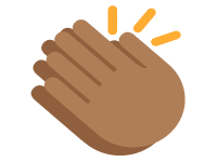 Clapping Hands Medium Dark Skin Tone