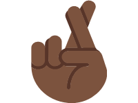 Crossed Fingers Dark Skin Tone