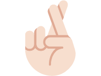 Crossed Fingers Light Skin Tone