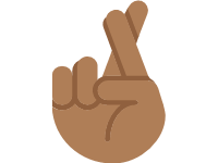 Crossed Fingers Medium Dark Skin Tone