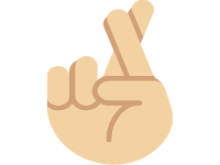 Crossed Fingers Medium Light Skin Tone