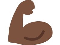 Flexed Biceps Dark Skin Tone
