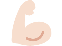 Flexed Biceps Light Skin Tone