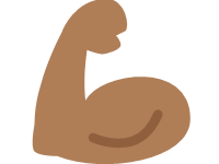 Flexed Biceps Medium Dark Skin Tone
