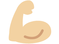 Flexed Biceps Medium Light Skin Tone